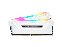 Corsair DDR4, 3600MHz 16GB 2x8GB DIMM, Unbuffered, 18-22-22-42, XMP 2.0, VENGEANCE RGB PRO White Heatspreader, RGB LED, 1.35V