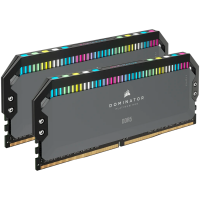 CORSAIR DDR5, 6000MT/s 32GB 2x16GB DIMM, 30-36-36-76, Std PMIC, AMD EXPO, DOMINATOR PLATINUM RGB DDR5 Cool Grey Heatspreader, RGB LED, 1.4V