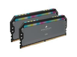 CORSAIR DDR5, 6000MT/s 32GB 2x16GB DIMM, 30-36-36-76, Std PMIC, AMD EXPO, DOMINATOR PLATINUM RGB DDR5 Cool Grey Heatspreader, RGB LED, 1.4V