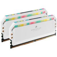 Corsair DDR5, 5200MT/s 32GB 2x16GB DIMM, Unbuffered, 40-40-40-77, STD PMIC, XMP 3.0, DOMINATOR PLATINUM RGB DDR5 White Heatspreader, RGB LED, 1.25V