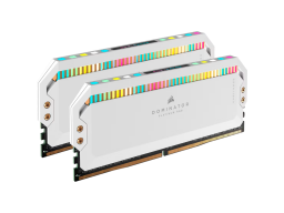 Corsair DDR5, 5200MT/s 32GB 2x16GB DIMM, Unbuffered, 40-40-40-77, STD PMIC, XMP 3.0, DOMINATOR PLATINUM RGB DDR5 White Heatspreader, RGB LED, 1.25V