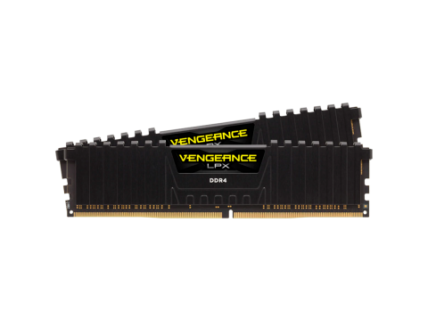 Corsair DDR4, 3200MHz 16GB 2x8GB Dimm, Unbuffered, 16-20-20-38, XMP 2.0, Vengeance LPX black Heatspreader, Black PCB, 1.35V, EAN:0840006608530