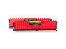 Corsair DDR4, 2666MHz 8GB 2x4GB DIMM, Unbuffered, 16-18-18-35, XMP 2.0, Vengeance LPX red Heatspreader, Black PCB, 1.2V, for SKL