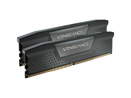 CORSAIR DDR5, 5600MT/s 64GB 2x32GB DIMM, 40-40-40-77, Std PMIC, XMP 3.0, VENGEANCE DDR5 Black Heatspreader, Black PCB, 1.25V