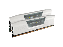 Corsair DDR5, 6000MT/s 32GB 2x16GB DIMM, Unbuffered, 36-36-36-76, Std PMIC, XMP 3.0, VENGEANCE DDR5 White Heatspreader, Black PCB, 1.35V