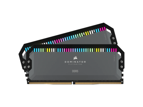 Corsair DOMINATOR RGB DDR5 32GB (2 x 16GB) DDR5 5600 CL36-36-36-76 1.25V Intel XMP & AMD EXPO - GREY