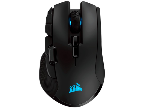 Corsair IRONCLAW RGB WIRELESS, Rechargeable Gaming Mouse with SLISPSTREAM WIRELESS Technology, Black, Backlit RGB LED, 18000 DPI, Optical (EU version), EAN:0843591075954