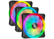 Corsair QL Series, QL120 RGB, 120mm RGB LED Fan, Triple Pack with Lighting Node CORE