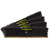 Corsair DDR4, 3600MHz 128GB 4x32GB DIMM, Unbuffered, 18-22-22-42, XMP 2.0, Vengeance LPX black, Black PCB, 1.35V