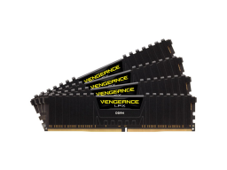 Corsair DDR4, 3600MHz 128GB 4x32GB DIMM, Unbuffered, 18-22-22-42, XMP 2.0, Vengeance LPX black, Black PCB, 1.35V