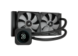 CORSAIR iCUE H100i ELITE LCD Display Liquid CPU Cooler, 240mm Radiator, Dual 120mm ML RGB PWM Fans, Intel: LGA1700/LGA1200/LGA115X/LGA20XX, AMD: AM5/AM4/sTRX4/sTR4, 5Y warranty, black