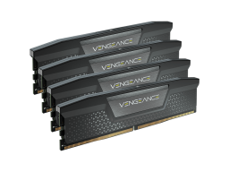 CORSAIR DDR5, 6200MT/s 64GB 4x16GB DIMM, 32-38-38-80, OC PMIC, XMP 3.0, VENGEANCE DDR5 Black Heatspreader, Black PCB, 1.4V
