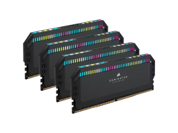 CORSAIR DDR5, 6200MT/s 64GB 4x16GB DIMM, 32-38-38-80, Std PMIC, XMP 3.0, DOMINATOR PLATINUM RGB DDR5 Black Heatspreader, RGB LED, 1.4V