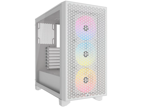 Corsair 3000D RGB Tempered Glass Mid-Tower, White, EAN: 0840006610861