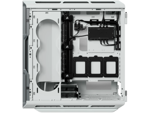 Corsair iCUE 5000T RGB Tempered Glass Mid-Tower Smart Case, White