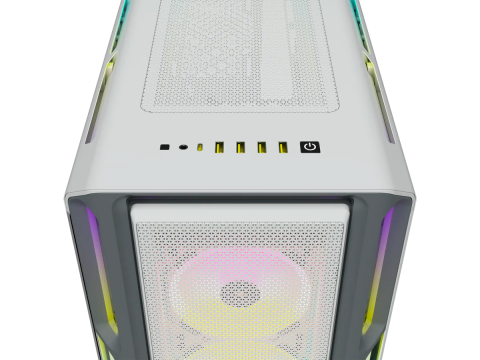 Corsair iCUE 5000T RGB Tempered Glass Mid-Tower Smart Case, White