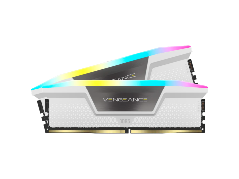 CORSAIR VENGEANCE RGB DDR5 32GB (2 x 16GB) DDR5 6000 CL36-44-44-96 1.40V Intel XMP & AMD EXPO - White