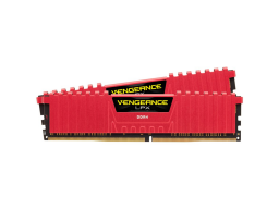Corsair DDR4, 2666MHz 32GB 2x16GB DIMM, Unbuffered, 16-18-18-35, XMP 2.0, Vengeance LPX red, Black PCB, 1.2V, for SKL