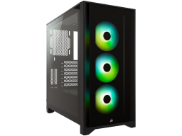 Corsair iCUE 4000X RGB Tempered Glass Mid-Tower, Black, EAN:0840006626633