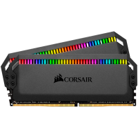 Corsair DDR4, 3200MHz 16GB 2x8GB DIMM, Unbuffered, 16-18-18-36, XMP 2.0, DOMINATOR PLATINUM RGB Black Heatspreader, RGB LED, 1.35V