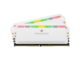 CORSAIR DDR5, 6200MT/s 32GB 2x16GB DIMM, 36-39-39-76, OC PMIC, XMP 3.0, DOMINATOR PLATINUM RGB DDR5 White Heatspreader, RGB LED, 1.3V