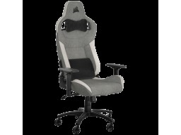 CORSAIR T3 Rush 2023 Fabric Gaming Chair - Grey and White