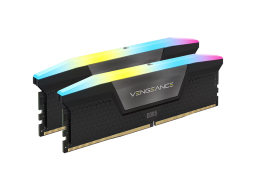CORSAIR DDR5, 5200MT/s 48GB 2x24GB DIMM, 38-38-38-84, XMP 3.0, VENGEANCE RGB DDR5 Black Heatspreader, RGB LED, 1.25V