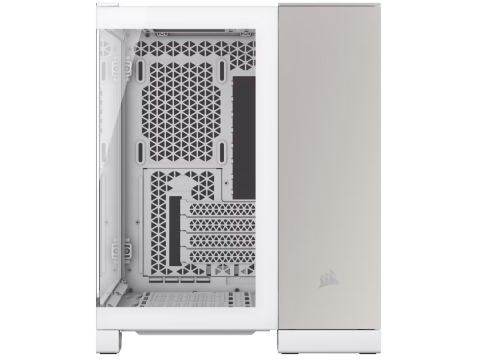 CORSAIR 2500X Micro ATX Dual Chamber PC Case - White/Satin Gray Aluminum