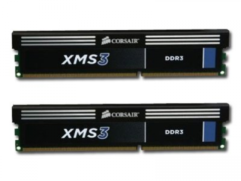 CORSAIR DDR3, 1333MHz 8GB 2x512Mx64non-ECC 2x240 DIMM, XMS, 1.50V, matched pair