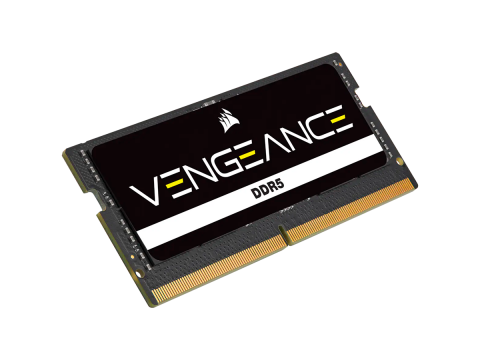 CORSAIR DDR5, 4800MT/s 32GB 1x32GB SODIMM, 40-40-40-77, Black PCB, Std PMIC, 1.1V, VENGEANCE DDR5 SODIM