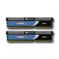 Corsair DDR3, 1600MHz 2x512Mx64non-ECC 2x240 DIMM, unbuffered, 9-9-9-24, XMS, 1.65V, matched pair