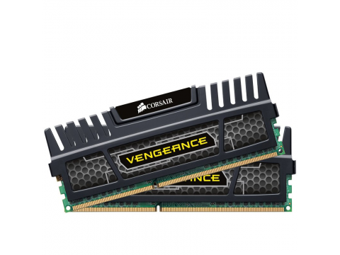 CORSAIR DDR3, 1600MHz 16GB 2x8 DIMM, Vengeance Black Heat Spreader, XMP 1.3, 1.5V