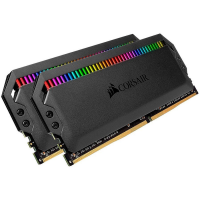 Corsair DDR4, 3200MHz 16GB 2x8GB DIMM, Unbuffered, 16-18-18-36, XMP 2.0, Base SPD@2666, DOMINATOR PLATINUM RGB Black Heatspreader, RGB LED, 1.35V, for AMD Ryzen