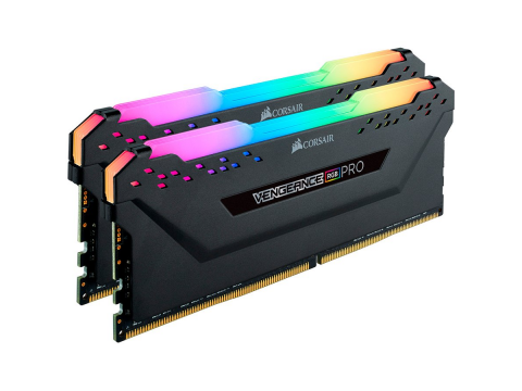 CORSAIR DDR4, 3200MHz 16GB 2x8GB DIMM, 16-18-18-36, Base SPD@2666, XMP 2.0, VENGEANCE RGB PRO Heatspreader, RGB LED, 1.35V, for AMD