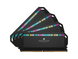 Corsair DDR5, 5600MT/s 64GB 4x16GB DIMM, Unbuffered, 36-36-36-76, Std PMIC, XMP 3.0, DOMINATOR PLATINUM RGB DDR5 Black Heatspreader, Black PCB, 1.25V, for Intel 700 Series