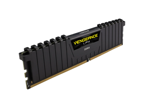 CORSAIR DDR4, 3200MHz 8GB 1x8GB Dimm, Unbuffered, Single Rank, 16-20-20-38, XMP 2.0, Vengeance LPX black Heatspreader, Black PCB, 1.35V