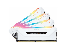 CORSAIR DDR4, 3200MHz 32GB 4x8GB DIMM, 16-18-18-36, XMP 2.0, Vengeance RGB Pro White Heatspreader, RGB LED, 1.35V