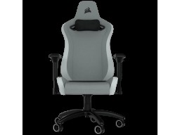 CORSAIR TC200 Leatherette Gaming Chair, Standard Fit - Light Grey/White