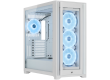 Corsair iCUE 5000X RGB QL Edition Tempered Glass Mid-Tower Smart Case, True White