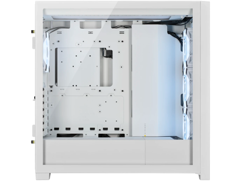 Corsair iCUE 5000X RGB QL Edition Tempered Glass Mid-Tower Smart Case, True White