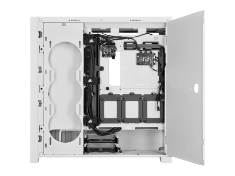 Corsair iCUE 5000X RGB QL Edition Tempered Glass Mid-Tower Smart Case, True White