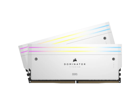 CORSAIR DOMINATOR TITANIUM 32GB (2 x 16GB) DDR5 6400MHz CL32-40-40-84 1.40V Intel XMP - WHITE