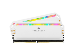 Corsair DDR4, 3200MHz 16GB 2x8GB DIMM, Unbuffered, 16-18-18-36, XMP 2.0, Base SPD@2666, DOMINATOR PLATINUM RGB White Heatspreader, RGB LED, 1.35V, for AMD Ryzen