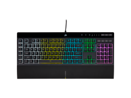 CORSAIR K55 RGB PRO XT Gaming Keyboard, Backlit Per-Key RGB LED, Rubberdome