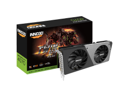 INNO3D NVIDIA GEFORCE RTX 4070 TWIN X2 12GB GDDR6X 192bit, 2475 MHz / 21Gbps, 3x DP, 1x HDMI, 2x Fan, 2 slot