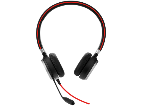 JABRA EVOLVE 40 UC Stereo USB Headband, Noise cancelling, USB and 3.5 jack connectivity, with mute-button and volume control on the cord, Busylight , Discret boomarm
