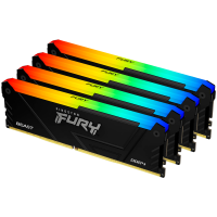 Kingston 64GB 3200MT/s DDR4 CL16 DIMM (Kit of 4) 1Gx8 FURY Beast RGB, EAN: 740617337952