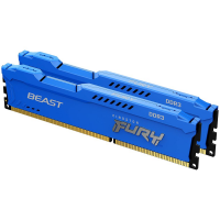 KINGSTON DRAM 16GB 1866MHz DDR3 CL10 DIMM (Kit of 2) FURY Beast Blue