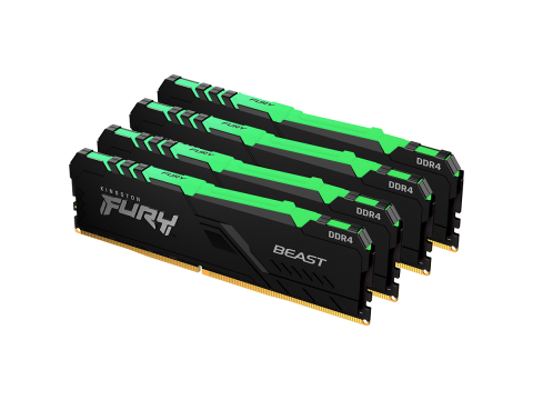 Kingston 32GB 3600MT/s DDR4 CL17 DIMM (Kit of 4) FURY Beast RGB, EAM: 740617337433