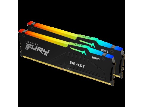 Kingston 32GB 5600MT/s DDR5 CL36 DIMM (Kit of 2) FURY Beast RGB EXPO, EAN: 740617330779